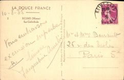 CPA La douce France Reims La Cathedrale