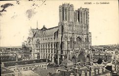 CPA Reims La Cathedrale