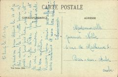 CPA Reims Dans Ses Annees De Bombardements L'Eglise Saint Andre La nef vers le grand portail