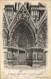 CPA Cathedrale De Reims Portail Lateral Gauche