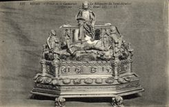 VINTAGE POSTCARD Rheims Tresur Of the Cathedral the reliquary of Holy Sepulchre