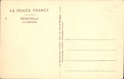 CPA La Douce France Reims La Cathedrale