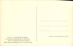 VINTAGE POSTCARD the Cathedral Of Rheims the Virgin Of the Group Of the Visitation Central Porch Of the Large Gate