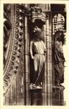VINTAGE POSTCARD Cathedrale Of Rheims Transept Southern Rules Symbolizing the Synagog