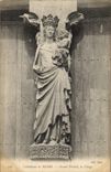 VINTAGE POSTCARD Cathedral Of Rheims Large Gate the Virgin