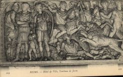 CPA Reims Hotel De Ville Tombeau De Jovin