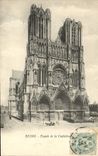 CPA Reims Facade De La Cathedrale