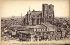 CPA Cathedrale De Reims Par Les Allemands