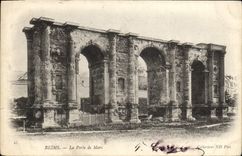 CPA Reims La Porte De Mars