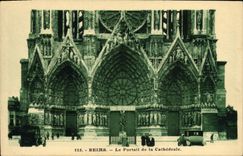 VINTAGE POSTCARD Rheims the Gate Of the Cathedral