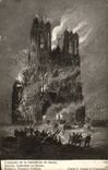 VINTAGE POSTCARD Incende Of the Cathedral Of Rheims