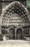 VINTAGE POSTCARD Northern Rheims Gate Of the Cathedral the last Judgment