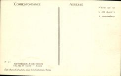 VINTAGE POSTCARD Cathedral Of Northern Rheims Transept Adam