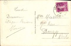 VINTAGE POSTCARD Cathedral Of Rheims Actual position Of the Large Gate