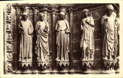 CPA Cathedrale De Reims Ebrasement Sud Du Porche Nord Du Grand Portail