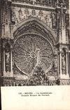 CPA Reims La Cathedrale Grande Rosacc Du Portail