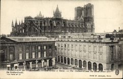 VINTAGE POSTCARD Rheims the cathedral the Royal place