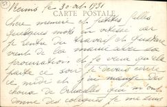 VINTAGE POSTCARD Rheims Places D' Erlon Towards the Church St Jacques Hotel of the gold Lion