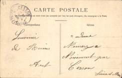 VINTAGE POSTCARD Rheims Places D' Erlon And Fontaine Sube