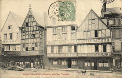 VINTAGE POSTCARD Rheims Vieilles Houses Places Steps