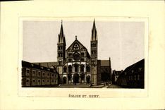 CPA Eglise St Remy Reims