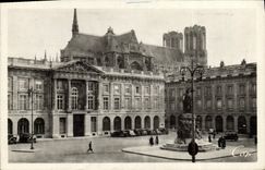VINTAGE POSTCARD Rheims Places Royal And the Cathedral