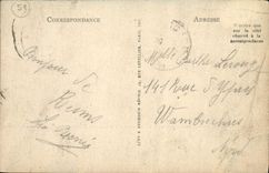 POSTAL Reims de la VENDIMIA antes del panorama de los bombardeos tomado de Jacques Saint