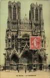 VINTAGE POSTCARD Rheims the Cathedral (chart toilee)