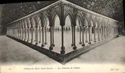 CPA Abbaye Du Mont Saint Michel Les Galeries Du Cloitre