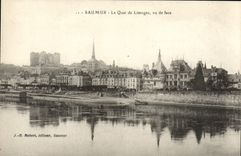VINTAGE POSTCARD Saumur the Quay of Limoges Seen of Face