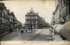 VINTAGE POSTCARD Saumur streets of Orleans and Balzac