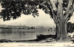 VINTAGE POSTCARD Saumur Seen from of the Quay of the Chestnut trees