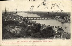 VINTAGE POSTCARD Saumur Panorama Seen from of the Castle