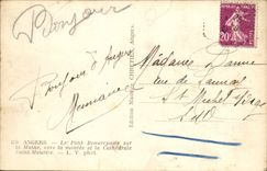 La POSTAL de la VENDIMIA encoleriza el puente de Beaurepaire en Maine hacia la subida de la catedral Mauricio Saint