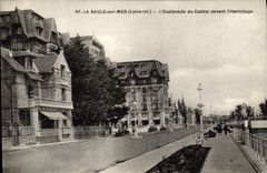 VINTAGE POSTCARD La Baule on Sea the esplanade of the casino in front of the Hermitage