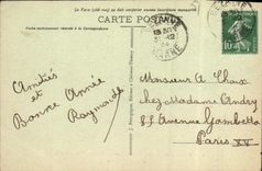 Email de Sezanne de la POSTAL de la VENDIMIA de Cordeliers el monumento