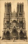 CPA Reims La Cathedrale Facade Ouesdt