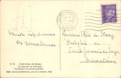 VINTAGE POSTCARD Rheims the Cathedral Rise with the Martyrdom Christ