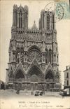 CPA Reims Facade de la Cathedrale