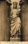 VINTAGE POSTCARD Rheims the Cathedral Large Gate central Porch the virgin