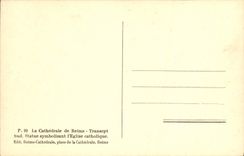 CPA Reims La Cathedrale Transept Statue symbolisant l'eglise catholique