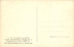 CPA Reims La Cathedrale Facade septentrionale Claveau de la voussure de la Rose