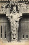 CPA Reims Cathedrale Portail nord Statue de Saint Sixte