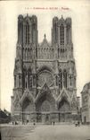 CPA Reims Cathedrale Facade