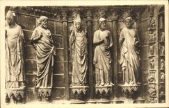 VINTAGE POSTCARD Rheims Northern Cathedral Splaying of the Southern porch of the large gate