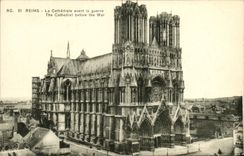 VINTAGE POSTCARD Rheims the Cathedral before the War