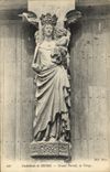 VINTAGE POSTCARD Rheims the Cathedral Large Gate the Virgin
