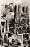 MODERN CARD Rheims Various aspects of the cathedral