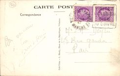 CPA Villedieu les Poeles Vieille tourelle Cour des Trois Rois