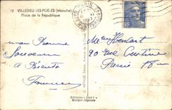 VINTAGE POSTCARD Villedieu the Frying pans Places Republic